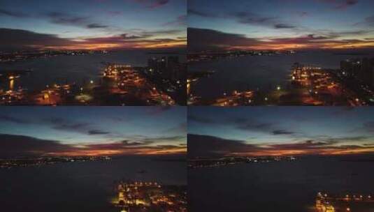 海南海口夜景风光高清在线视频素材下载