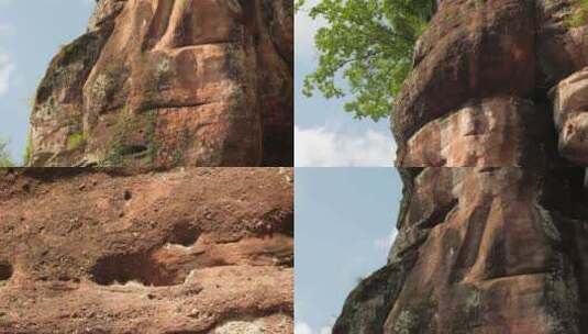 安徽黄山岩石实拍视频高清在线视频素材下载