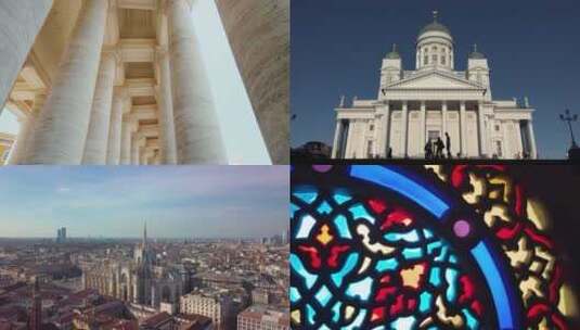 【合集】 教堂 建筑风格 信仰 彩瓷 风格高清在线视频素材下载