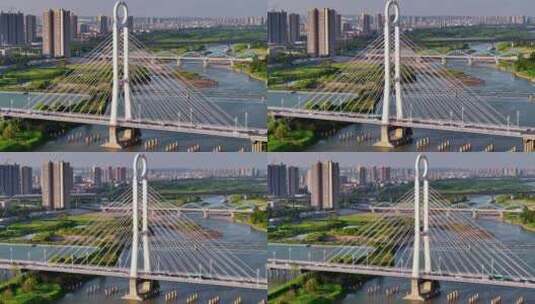 咸阳渭河桥高清在线视频素材下载