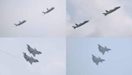 4K超稳：长春航展中国空军歼-20战机高清在线视频素材下载