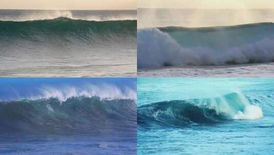 海浪冲击大海巨浪海浪慢镜头高清在线视频素材下载