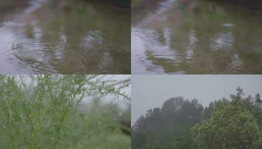 雨天小雨水珠空境高清在线视频素材下载