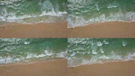海浪拍沙滩 翻滚的海浪 波涛汹涌的海浪高清在线视频素材下载