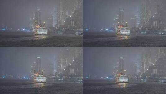 上海黄浦江邮轮游轮游船行驶高清在线视频素材下载