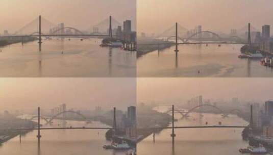 中国广东省广州市番禺大桥高清在线视频素材下载