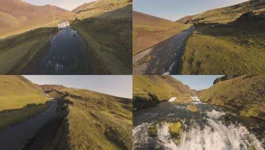 FPV航拍冰岛自然风光高清在线视频素材下载