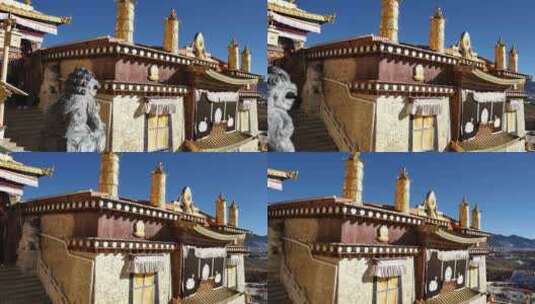 香格里拉松赞林寺高清在线视频素材下载