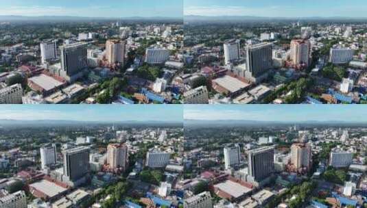 航拍泰国清迈新城城市建筑风光高清在线视频素材下载
