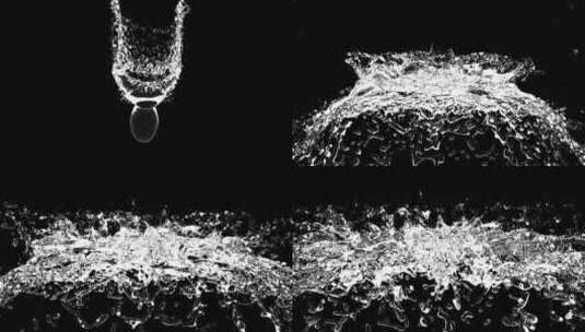 水流碰撞飞溅高清在线视频素材下载
