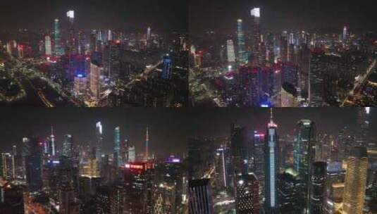 广州城市高楼夜景高清在线视频素材下载