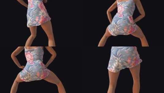 性感女孩Twerk舞蹈与动态短裙高清在线视频素材下载