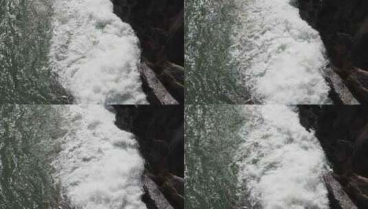 （慢镜）江西上饶望仙谷悬崖瀑布高清在线视频素材下载