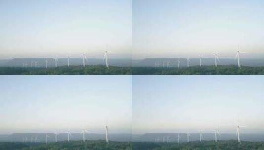 电力 风力涡轮机 风电场 风力发电机高清在线视频素材下载