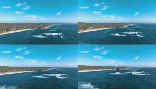西澳大利亚Gnarabup海滩的鸟瞰图。高清在线视频素材下载