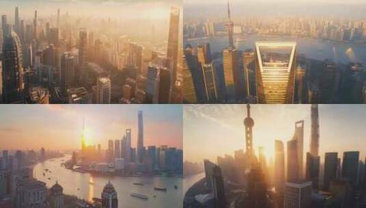 上海航拍空镜 上海外滩 上海CBD高清在线视频素材下载