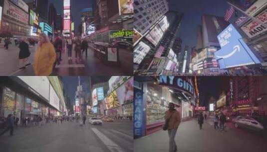 美国纽约街头街道人群高清在线视频素材下载