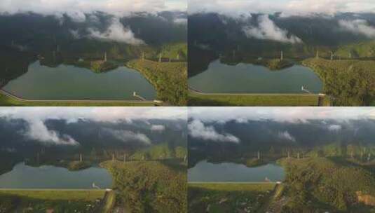 广东东莞：雨后群山之间云雾缭绕高清在线视频素材下载