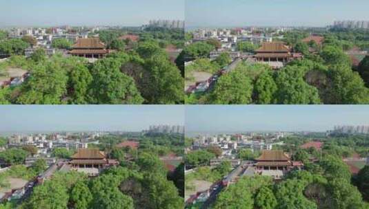湖南省岳阳市文庙4k航拍高清在线视频素材下载