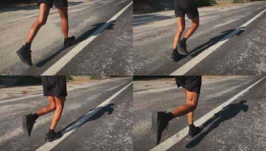男性脚跑高清在线视频素材下载