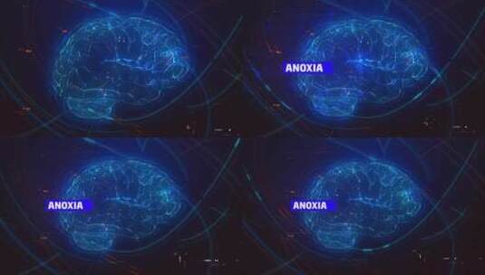 缺氧标题数字摘要脑损伤背景高清在线视频素材下载