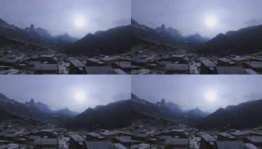 甘肃甘南 扎尕那的冬日高清在线视频素材下载