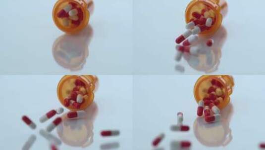 药物，工作室拍摄，药丸，胶囊高清在线视频素材下载