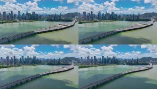 4K航拍深圳前海高楼大厦3高清在线视频素材下载