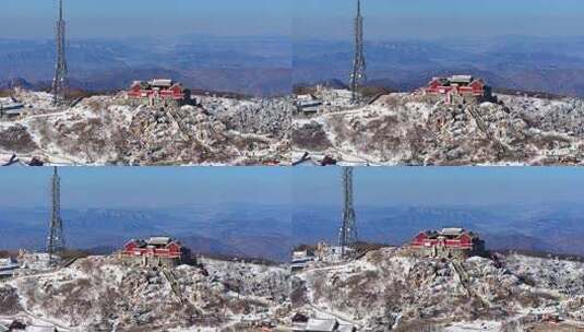 雪后的泰山美如画高清在线视频素材下载