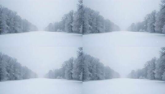 冬天白色雪地雪山雪景4k舞台粒子活动背景高清在线视频素材下载