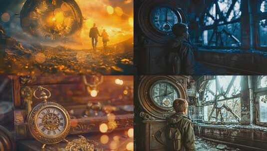 合集 时间旅行的人 科幻小说电影故事情节高清在线视频素材下载