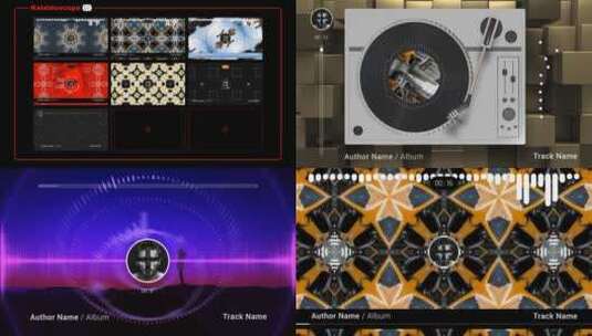 动感时尚50音频频谱音乐展示台AE模板高清AE视频素材下载