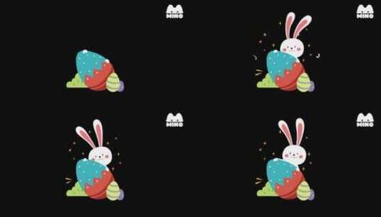 复活节小兔子高清AE视频素材下载