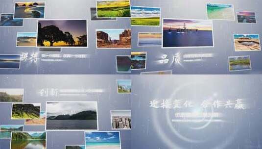 简洁科技照片墙展示ae模板高清AE视频素材下载