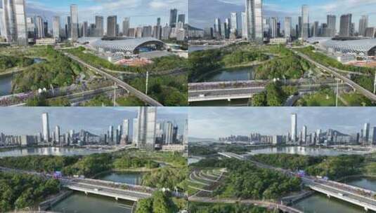 2022深圳南山半程马拉松高清在线视频素材下载