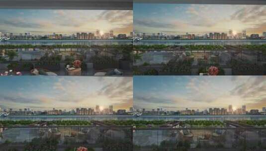 唯美阳台景观三维镜头高清在线视频素材下载