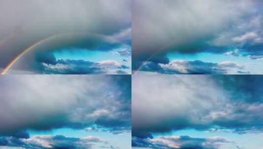 彩虹与风暴云高清在线视频素材下载