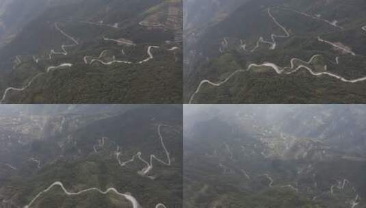高山蜿蜒曲折山路高清在线视频素材下载