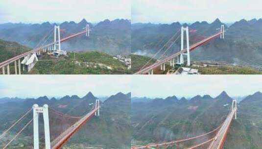 坝陵河大桥航拍全景高清在线视频素材下载