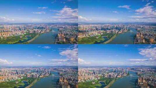 惠州航拍城市日出大景3-4K--420-30P高清在线视频素材下载