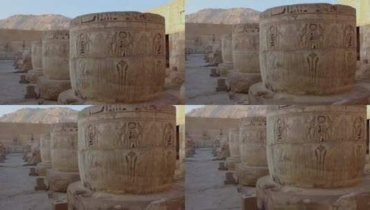 古代寺庙的圆柱高清在线视频素材下载