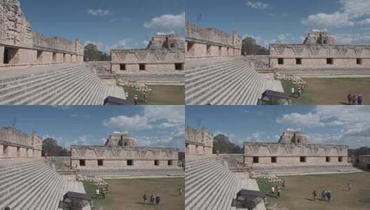 墨西哥奇琴伊察玛雅金字塔风景名胜台阶内景高清在线视频素材下载