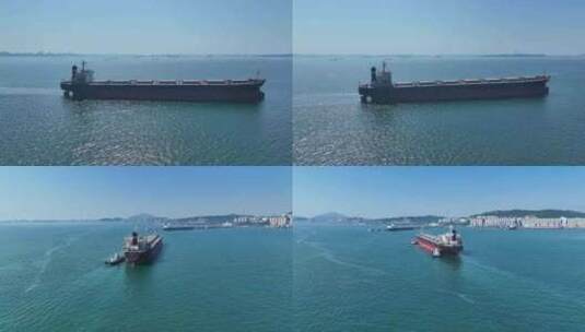 港口拖船 货轮高清在线视频素材下载