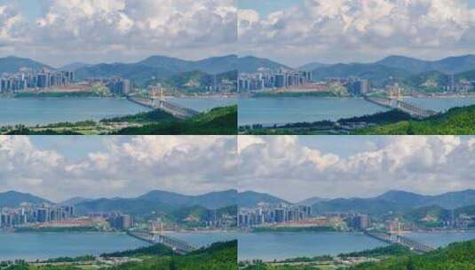 【4K超清】惠东海湾大桥蓝天白云高清在线视频素材下载