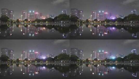 台州CBD夜景高清在线视频素材下载
