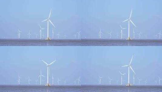 风能风力发电场风车高清在线视频素材下载