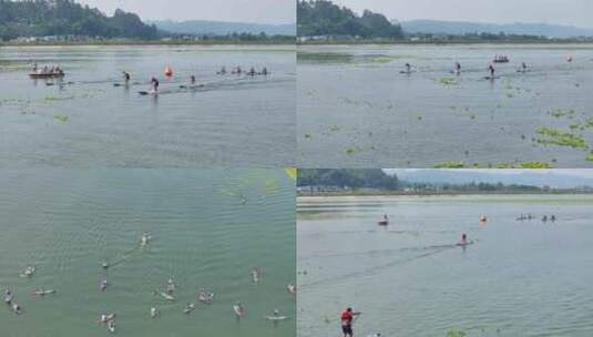 青神岷江段国际桨板赛 (30)高清在线视频素材下载