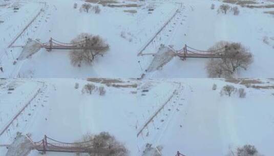 冬天的桥高清在线视频素材下载
