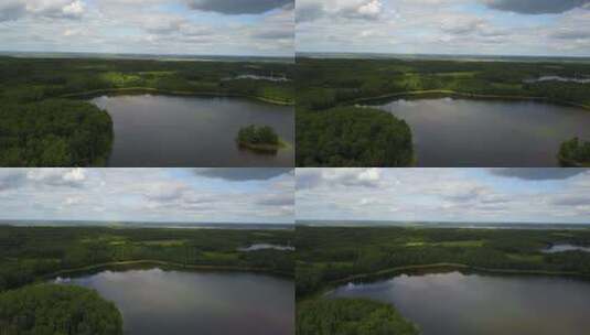 奥斯特罗夫斯科湖美丽的风景高清在线视频素材下载