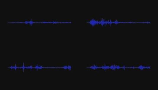 带通道 蓝色 音乐波形 韵律节奏 跳动高清在线视频素材下载